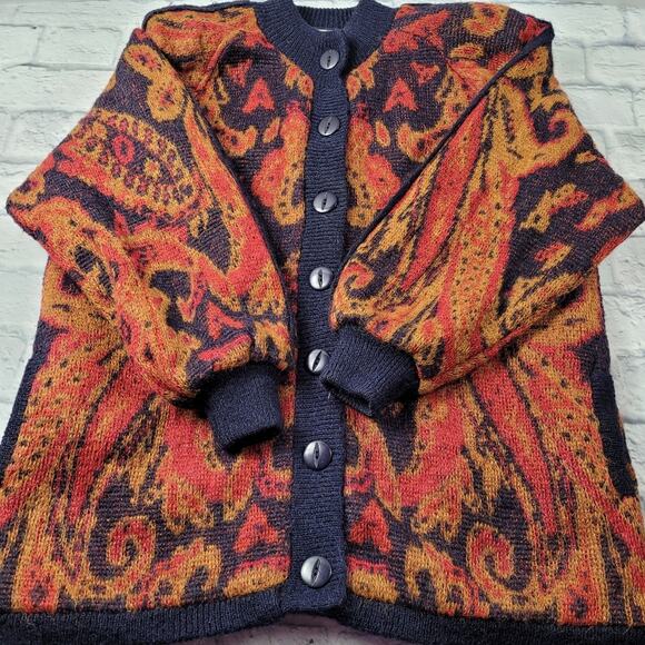 Vintage White Stag Autumn-Tone Lined Sweater Shacket Jacket size Medium - Picture 4 of 15